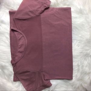 Alphalete | Blush Pink Mesh Logo Athletic Tee Cute